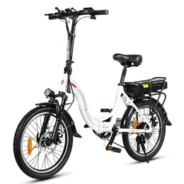 Samebike  SAMEBIKE JG-20 Electric Bicycle for Adults 36V12AH Removable Battery Folding Electric Commuter City Bicycle 20 Inch White
