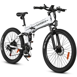 Samebike  SAMEBIKE LO26-II Mountain Electric Bicycle for Adults Removable 48V12.5AH Battery 26 Inch Folding Electric Bikes with Color LCD Display SHIMANO 21 Speed Ebikes White