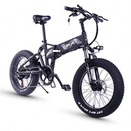 SAWOO Electric Bike SAWOO 20" Electric Bike With 500w Motor Mountain Ebikes Electric Folding Bike 10.4ah Fat Tire Electric Bike Electric Bikes For Adults