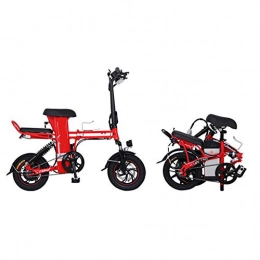 SHENXX Electric Bike SHENXX Ebike, 350W 8Ah Folding Electric Bicycle Foldable Electric Bike with Front LED Light for Adult, Red