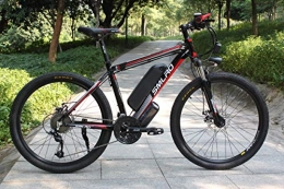 SMLRO Bike SMLRO Electric Mountain Bike, 1000W 26'' Electric Bicycle with Removable 48V 15AH Lithium-Ion Battery Shimano 27 Speed Gear (black-red)