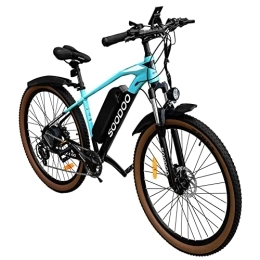 GSOU Bike SOODOO 27.5" Electric Mountain Bike for Adult. 2706 E-Bike with 250W Powerful Motor. 36V-13AH Battery. Shimano 7-Speed. M5 Advanced LCD Display, Dual Disk Brake