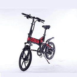 Generic Electric Bike Standard M3 European (7-speed) Aluminum alloy Folding Suspension Frame max speed 30KM / H electric bicycle 350w@48V 8AH 350w Red
