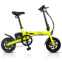 SYCHONG Bike SYCHONG Electric Bicycle Mini Folding Electric Bicycle 12" 36V 5.2AH Three Working Modes, Yellow