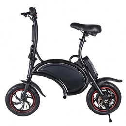SYCHONG Bike SYCHONG Electric Scooter 12 Inch 36V Folding E-Bike with 6.0Ah Lithium Battery, City Bicycle Max Speed 25 KM / H, Disc Brakes, Easy To Carry, Black