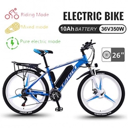 TANCEQI Electric Bike TANCEQI Electric Bike Mountain E-Bike for Adults, 26" Electric Bicycle / Commute Ebike with 350W Brushless Motor And Dual Disc Brakes, for Mens Outdoor Cycling Travel Work Out And Commuting, Blue