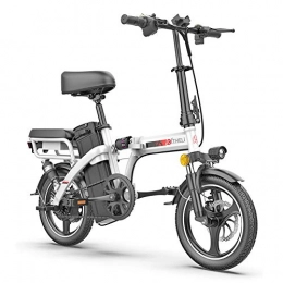 TANCEQI Bike TANCEQI Folding Electric Bike for Adults Urban Commuter Folding E-Bike Scooter with 350W Motor 3 Riding Modes, 14" Super Lightweight Bike Unisex Bicycle, White