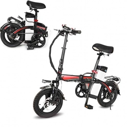 TANCEQI Electric Bike TANCEQI Lightweight Folding Bike, Pedals&Power Assist Electric Bike, 14 Inch Tire Electric Bicycle with 360W Motor 14AH Removable Lithium Battery, Ebike for Adults