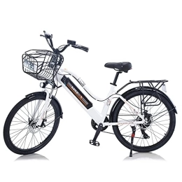 TAOCI  TAOCI 26" Electric Bike City Commute Bike for Women Adult with 36V Removable Lithium Battery E-Bike Shimano 7-speed Mountain Bicycles for Travel Work Out