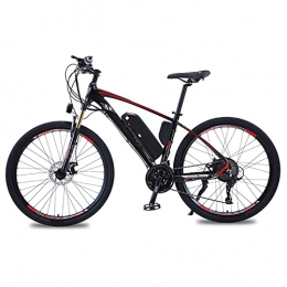 TERLEIA Bike TERLEIA Electric Bike Double Disc Brakes Professional 27 Speed Gears Variable Speed E-Bike 27.5" Electric Mountain Bike for Adults 500W Motor Removable Lithium Battery, Black, 48V 13Ah