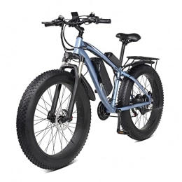 WMLD Bike WMLD Electric Bike 1000W for Adults 26 Inch Fat Tire Electric Bike Aluminum Alloy Outdoor Beach Mountain Bike Snow Bicycle Cycling (Color : Blue)