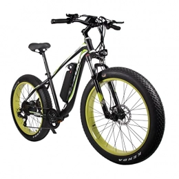WMLD Bike WMLD Electric Bike Adults 1000W Motor 48V 17Ah Lithium-Ion Battery Removable 26'' 4.0 Fat Tire Ebike 28MPH Snow Beach Mountain E-Bike Shimano 7-Speed (Color : Green)