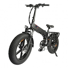 WMLD Bike WMLD Electric Bike Foldable for Adults 20 * 4.0 Fat Tire Electric Bike 48V 12.8Ah Electric Bicycle 750W Mountain Ebike Snow / 8 Speed 45km / H (Color : Black)