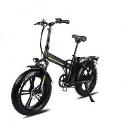 WMLD Bike WMLD Electric Bike Foldable for Adults Electric Bicycles 500W / 750W 48V 15Ah Battery 20 Inch 4.0 CST Fat E-Bike (Color : Black, Size : 48v 500w 20Ah)