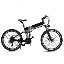 WMLD Bike WMLD Fold Electric Bicycle 500 W 26 inch foldable Electric Mountain Bike 24.8 mph 48V 12.8AH Lithium Battery Hidden From Off-Road Ebike (Color : 48V500W)