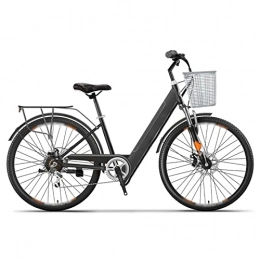 Electric oven Bike Women Portable Electric Bike 26 Inch Smart Electric Assisted Bicycle 2 Wheels Adult Electric Bicycles 250W 36V 6Ah / 10Ah / 13Ah Electric Bike (Color : Single speed 10ah B)
