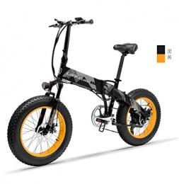 WXJWPZ Bike WXJWPZ Folding Electric Bike 20 Inch Folding Mountain Bike 500W 48V 14.5Ah Lithium Battery Bike Electric Bike, Yellow