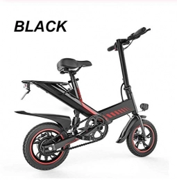 WXJWPZ Bike WXJWPZ Folding Electric Bike 48V 7.5Ah Smart E Bike 400W Rear Suspension Disc Brake Foldable E Bicycle Mini Folding Electric Bike, Black