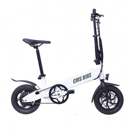 WXX Electric Bike WXX 12 Inch Aluminum Alloy Folding Electric Bicycle 5 Speed Booster Dual Disc Brake Adult Ultra Light Lithium Battery Travel Electric Car
