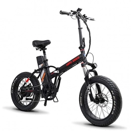 WZW Electric Bike WZW 20inch Folding Mini Electric Bike 500W 48V13Ah 4.25 Fat Tire Mountain Ebike Kit 7 Speed Gears Electric Bicycle for Adults Men&Women