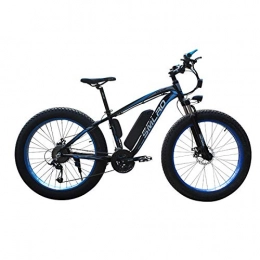 xianhongdaye Electric Bike xianhongdaye 26-inch fat tire electric bike equipped with electromagnetic brake 48V10AH lithium battery 350W high-power high-speed brushless bicycle-blue