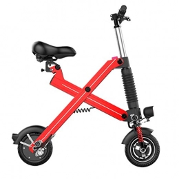 Y&WY Bike Y&WY Electric Bike, 8" Ultra Light Folding City Bicycle, Aluminum Alloy Frame, Maximum Speed 20 KM / H Adult Mini Electric Car, Red