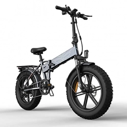 YIZHIYA Bike YIZHIYA Electric Bike, 20 x 4.0 All Terrain Fat Tires, Adults Folding Electric Mountain Bicycle, 7 Speed 750W Motor E-bike, 48V 12.8Ah Removable Lithium Battery Snow Ebike, Gray