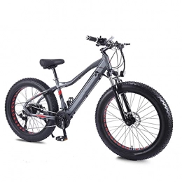 YIZHIYA Bike YIZHIYA Electric Bike, 26" Adults Electric Mountain Bicycle, Fat tire snowmobile Hidden Removable Lithium Battery, 27 Speed E-bike, Double Disc Brakes City Commute Ebike, Gray, 48V 750W