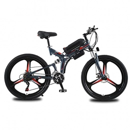 YIZHIYA Bike YIZHIYA Electric Bike, 26" Adults Folding Electric Mountain Bicycle, Professional 21 Speed Magnesium alloy E-bike, Three Working Modes Removable Lithium Battery, Gray red, 10AH