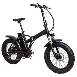 YUNLILI Electric Bike YUNLILI Multi-purpose Adult Electric Bike 20" Fat Tire Folding E-Bike Removable Lithium Battery Front And Rear Disc Brakes Portable All Terrain Snow Cross-Country Electric Mountain Bike Commute Ebike