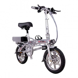 ZBB Electric Bike ZBB Electric Bicycles Folding Portable with Removable 48V Lithium-Ion Battery 14 Inch Wheels Power Assist 350 W Brushless Silent Motor Electric Bike for Adult Easy to Store E-Bike, 120KM