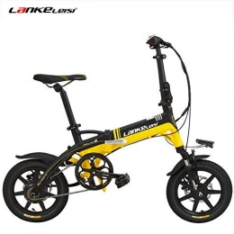 ZHANGYY Bike ZHANGYY 14 Inches Folding Pedal Assist Electric Bike, 36V 8.7Ah Hidden Lithium Battery, Aluminum Alloy Frame, 5 Grade Pedal Assist, Integrated Wheel, Pedelec.