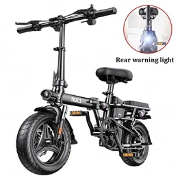 ZJGZDCP Bike ZJGZDCP Electric Bike Folding E-Bike Variable Speed High Frequency Motor 48V Lithium-Ion Battery LED Display E-MTB For Adults Men Women - Endurance 80km (Color : Black, Size : Endurance 200km)