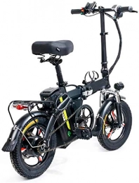 ZJZ Bike ZJZ 14" Folding Electric Bike, 400W City Commuter bike, Removable lithium battery 48V 8AH / 13AH with Three Working Modes Electric Bicycle for Adults and Teenagers