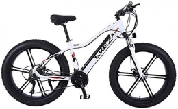 ZJZ Electric Bike ZJZ 26" Electric Mountain Bike 350W Motor Snow Bicycle 27 Speed Dual Disc Brakes Beach Cruiser Bicycle, Lightweight Aluminum Alloy Frame