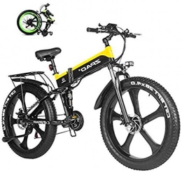 ZJZ Bike ZJZ Bikes, 1000W Fat Electric Bike 48V Lithium Battery Men Mountain E Bike 21 Speeds 26 Inch Fat Tire Road Bicycle Snow Bike Pedals With Beach Cruiser Men Sports
