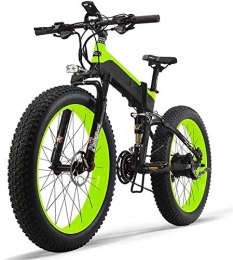 ZJZ Electric Bike ZJZ Electric Mountain Bike 1000W 26inch Fat Tire e-Bike 27 Speeds Beach Men Sports Bike for Adults 48V 13AH Lithium Battery Folding Electric bicycle