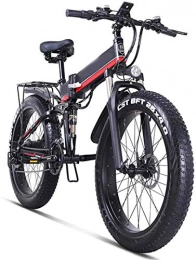 ZJZ Electric Bike ZJZ Electric Mountain Bike 48v 1000w 26inch Fat Tire E-bike 21 Speeds Beach Cruiser Men Sports Mountain Bike Lithium Battery Hydraulic Disc Brakes