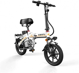 ZJZ Bike ZJZ Fast Electric Bikes for Adults 14 inch Wheels Aluminum Alloy Frame Portable Folding Electric Bicycle Safety for Adult with Removable 48V Lithium-Ion Battery Powerful Motor