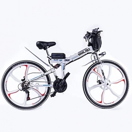 ZOSUO Bike ZOSUO 26'' Foldable Electric Mountain Bike 350W Ebike 20MPH Adults Ebike with 48V8ah Battery Professional Shimano 21-Speed Transmission Electric Moped