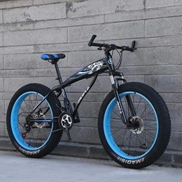  Fat Tyre Bike 24" / 26" Mountain Bike, Big Wheel Snow Bike, 24-Speed Dual Disc Brake, Strong Shock-Absorbing Front Fork, Outdoor Off-Road Beach Bike