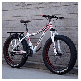 BCX Bike BCX Adult Fat Tire Mountain Bikes, Dual Disc Brake Hardtail Mountain Bike, Front Suspension Bicycle, Women All Terrain Mountain Bike, Orange A, 26 inch 27 Speed, White B, 24 Inch 27 Speed