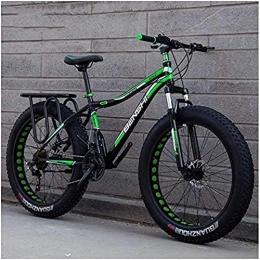 BUK Fat Tyre Bike Bikes for men, Adult Fat Tire Mountain Bikes 24 inch 26 inch double disc brake hardtail mountain bike front axle suspension bike women-B_26Inch 24 speed