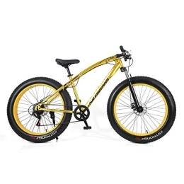 DULPLAY Bike DULPLAY 26 Inch Mountain Bikes Bicycle, Mountain Bike For Teens Adults Men Women, Double Disc Brake Fat Tire Mountain Bicycle Golden 26", 27-speed