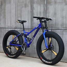 FOYUAN Fat Tyre Bike FOYUAN MTB Hardtail 4.0 Fat Tire Bike 24 / 26 Inch Mountain Bike Beach Snow Mountain Biking Men And Women, Blue-26inch / 21speed