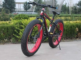 BENDA Bike Freedomn 7 / 21 / 24 / 27 Speed Mountain Bike 26 * 4.0 Fat Tire Bikes Shock Absorbers Bicycle Snow Bike (Red black, 7 speed)