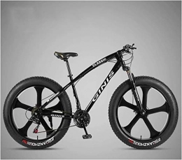 FZC-YM Fat Tyre Bike FZC-YM 26 Inch Mountain Bicycle, High-Carbon Steel Frame Fat Tire Mountain Trail Bike, Men's Womens Hardtail Mountain Bike with Dual Disc Brake,