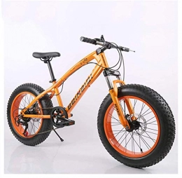 giyiohok Bike giyiohok Mountain Bike 20 Inch for Women Fat Tire Girls Mountain Bicycle with Front Suspension & Mechanical Disc Brakes High Carbon Steel Frame & Adjustable-24Speed_Orange