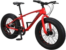 GJZM Fat Tyre Bike GJZM Kids Mountain Bikes 20 Inch 9-Speed Fat Tire Anti-Slip Bikes Aluminum Frame Dual Disc Brake Bicycle Hardtail Mountain Bike Red-Red