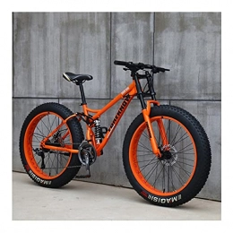 GUHUIHE Fat Tyre Bike GUHUIHE 26 Inch Wheel 27 Speed Adult Mountain Fat Bike Variable Speed Road Bicycle Off-road Snowmobile Men Outdoor Ride MTB (Color : Orange Spoke wheel, Size : 21 Speed)